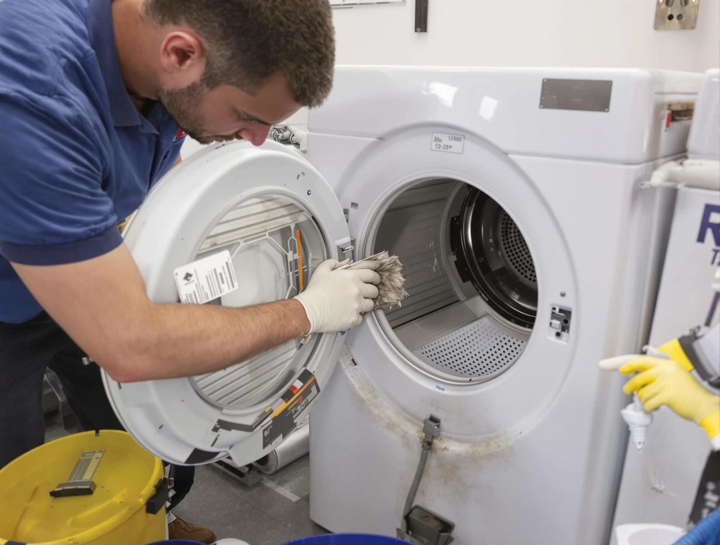 Oneonta Dryer Vent Cleaning specialist performing detailed lint trap cleaning service in Oneonta