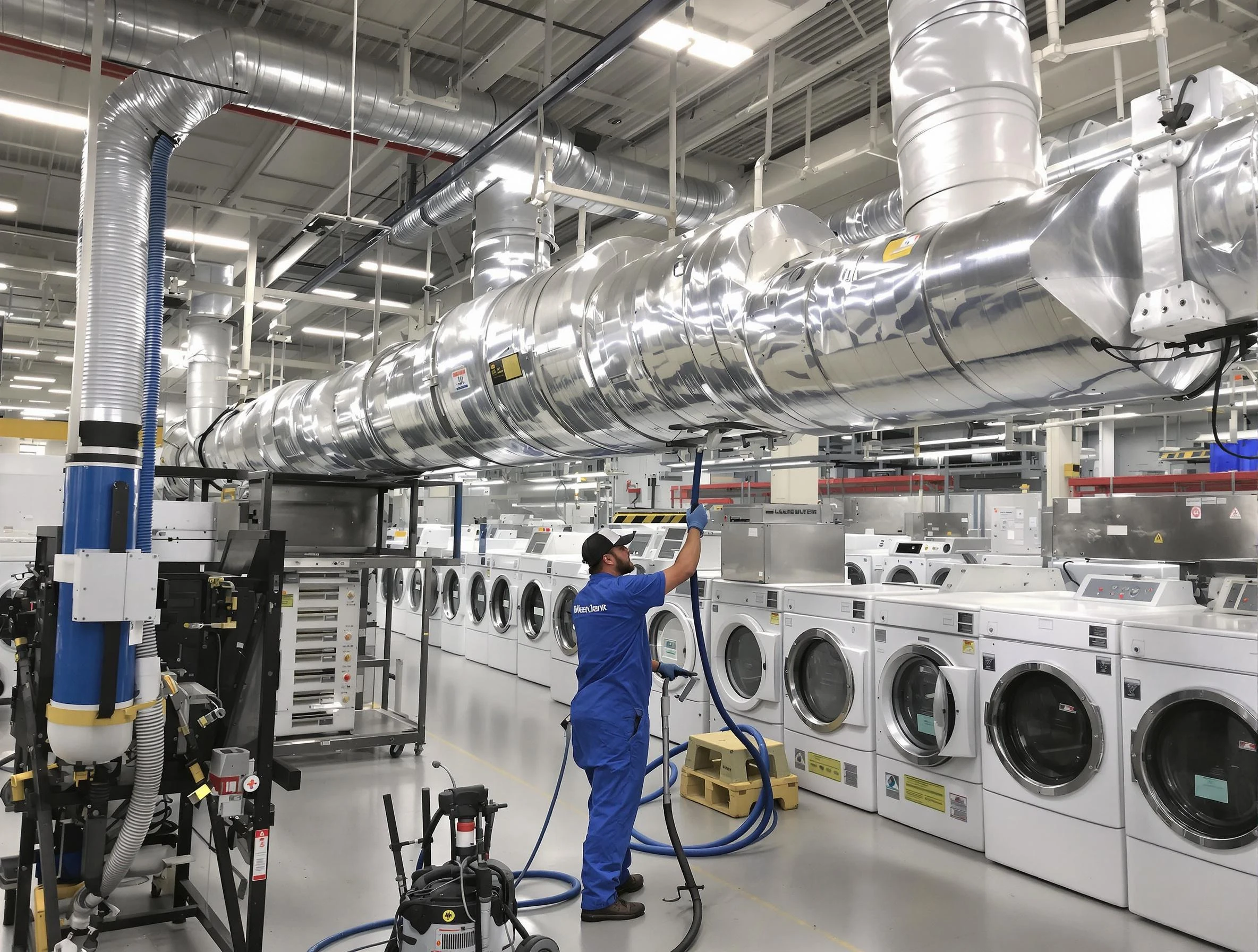 Oneonta Dryer Vent Cleaning team performing heavy-duty industrial dryer vent cleaning in Oneonta